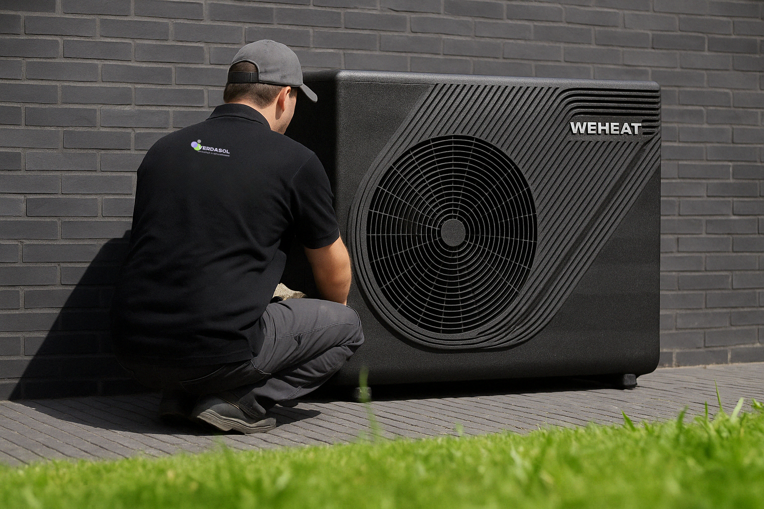 Warmtepomp buitenunit installatie